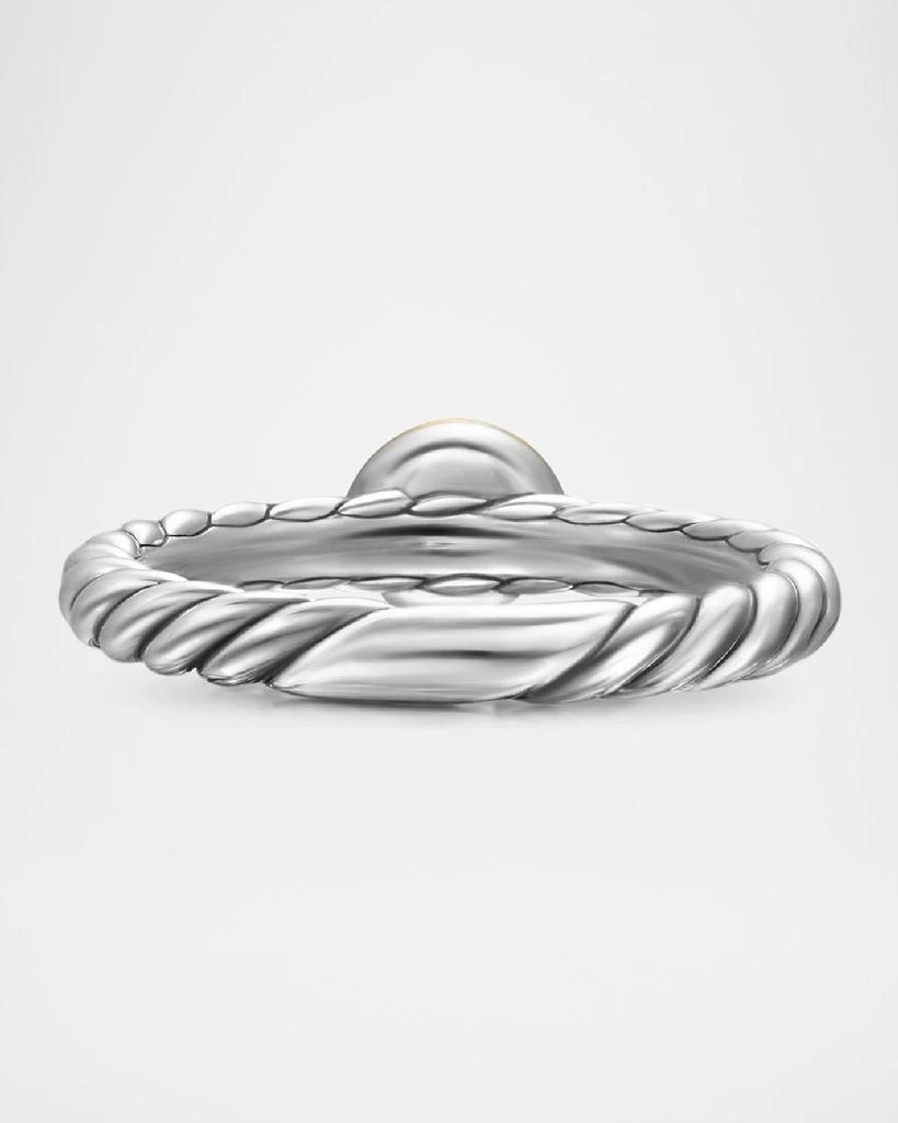 Cable Flex Ring with Gemstone in Silver and 14K Gold, 2.8mm 商品