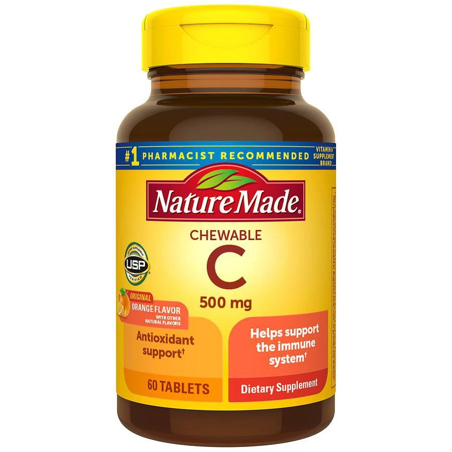 Nature Made Chewable Vitamin C 500 mg Tablets Orange 1
