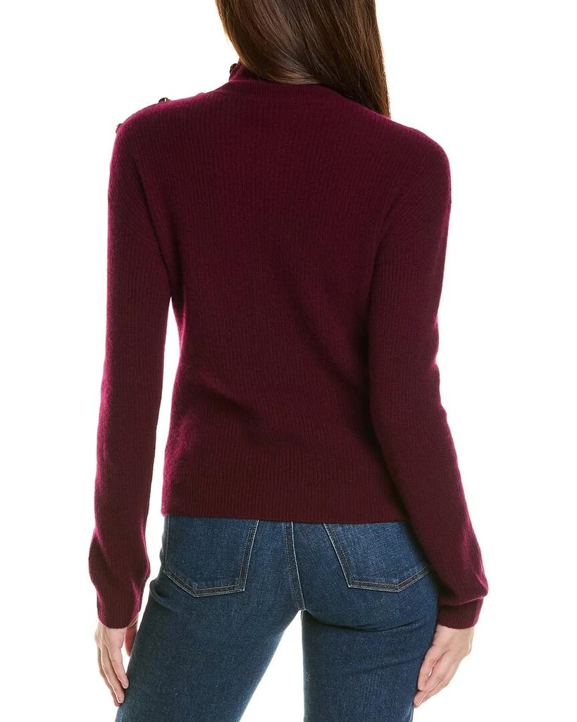 商品Bruno Magli|Rib Button Shoulder Mock Nek Cashmere Sweater,价格¥827,第2张图片详细描述