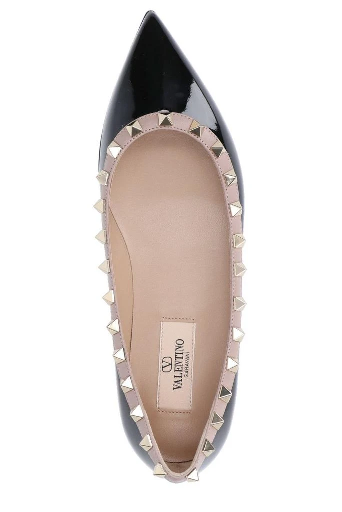 商品Valentino|Valentino Garavani Rockstud Pointed Toe Ballerine Shoes,价格¥4271,第5张图片详细描述