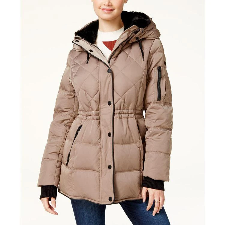 商品BCBG|Faux-Fur-Trim Hooded Puffer Coat,价格¥1272,第3张图片详细描述