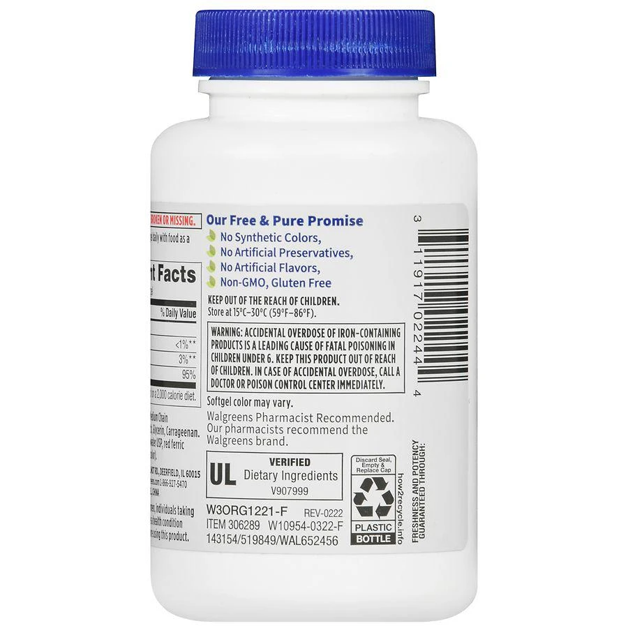 商品Walgreens|Magnesium 400 mg Softgels,价格¥134,第4张图片详细描述