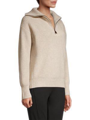 商品Tahari|Cashmere Half-Zip Sweater,价格¥931-¥1340,第5张图片详细描述