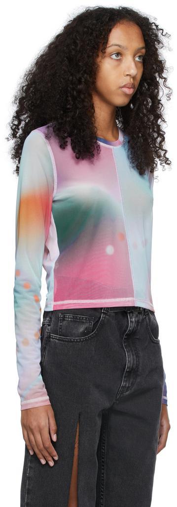 商品Alexander McQueen|Multicolor Mesh Second Skin Long Sleeve T-Shirt,价格¥996,第4张图片详细描述