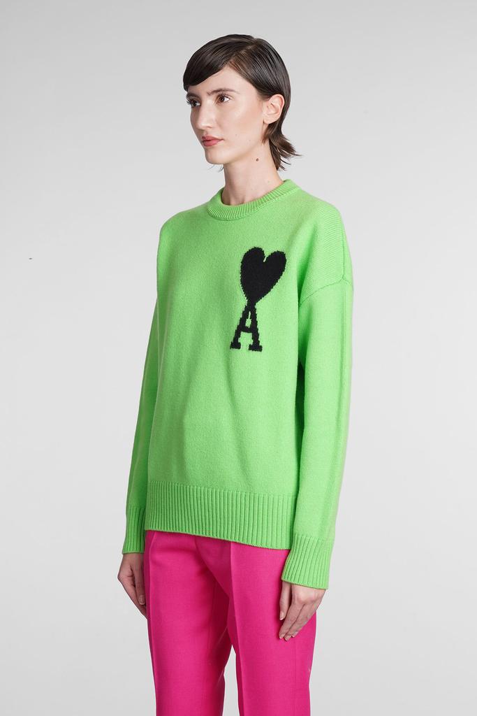 Ami Alexandre Mattiussi Knitwear In Green Wool商品第4张图片规格展示