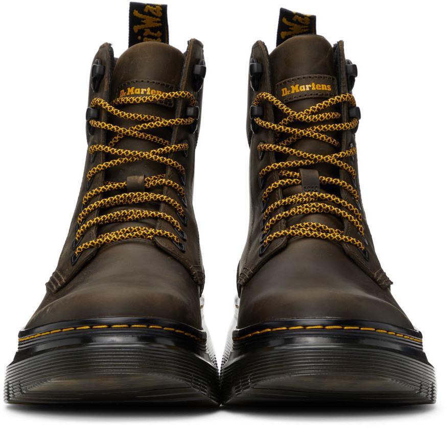 商品Dr. Martens|Brown Tarik Crazy Horse Boots,价格¥873,第4张图片详细描述