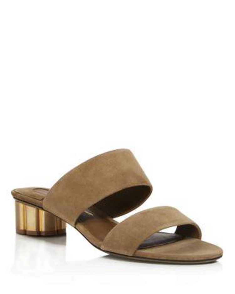 商品Salvatore Ferragamo|Suede Low Heel Slide Sandals ,价格¥1679,第1张图片