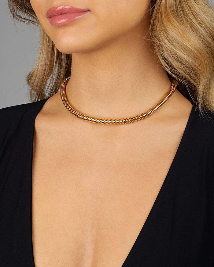 商品By Adina Eden|18K Gold Filled Chunky Snake Necklace ,价格¥657,第2张图片详细描述