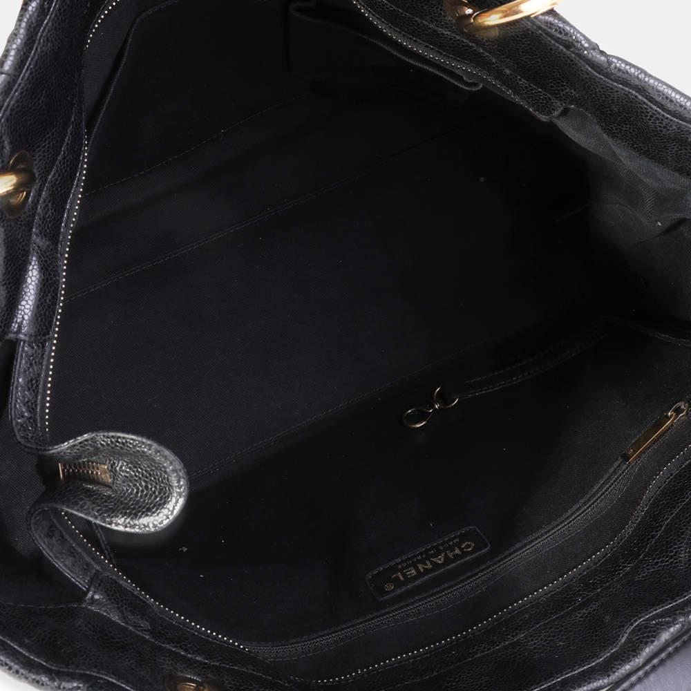 Chanel Black Glazed Caviar Leather CC Crave Shoulder Bag商品第2张图片规格展示