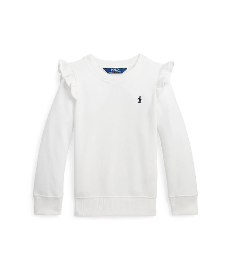 商品Ralph Lauren|Ruffled Fleece Sweatshirt (Toddler/Little Kids),价格¥215,第1张图片