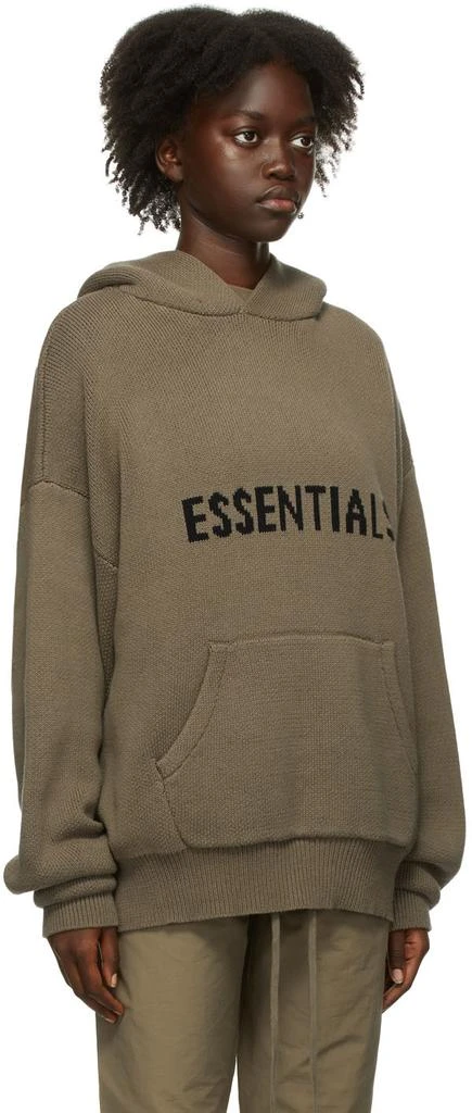 商品Essentials|Taupe Knit Pullover Hoodie,价格¥770,第2张图片详细描述