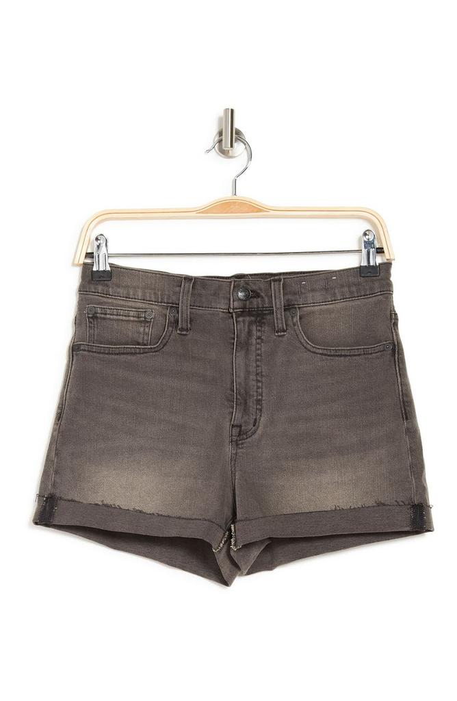 High Rise Cuffed Denim Shorts商品第3张图片规格展示