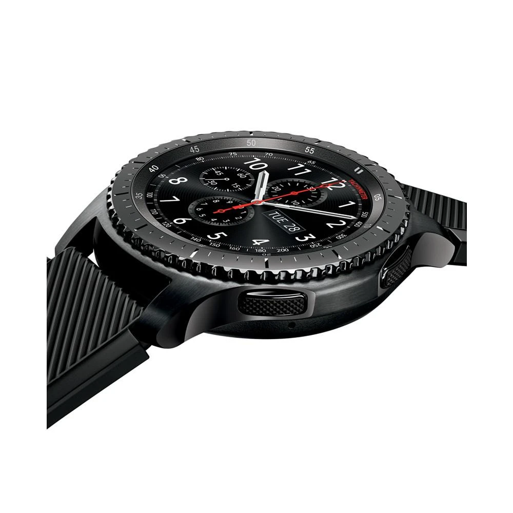 商品Samsung|Gear S3 frontier Smart Watch with Stainless Steel Case & Black Silicone Strap 46mm,价格¥2242,第2张图片详细描述