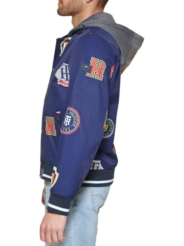 商品Tommy Hilfiger|Jersey Hooded Bomber Jacket,价格¥976,第4张图片详细描述