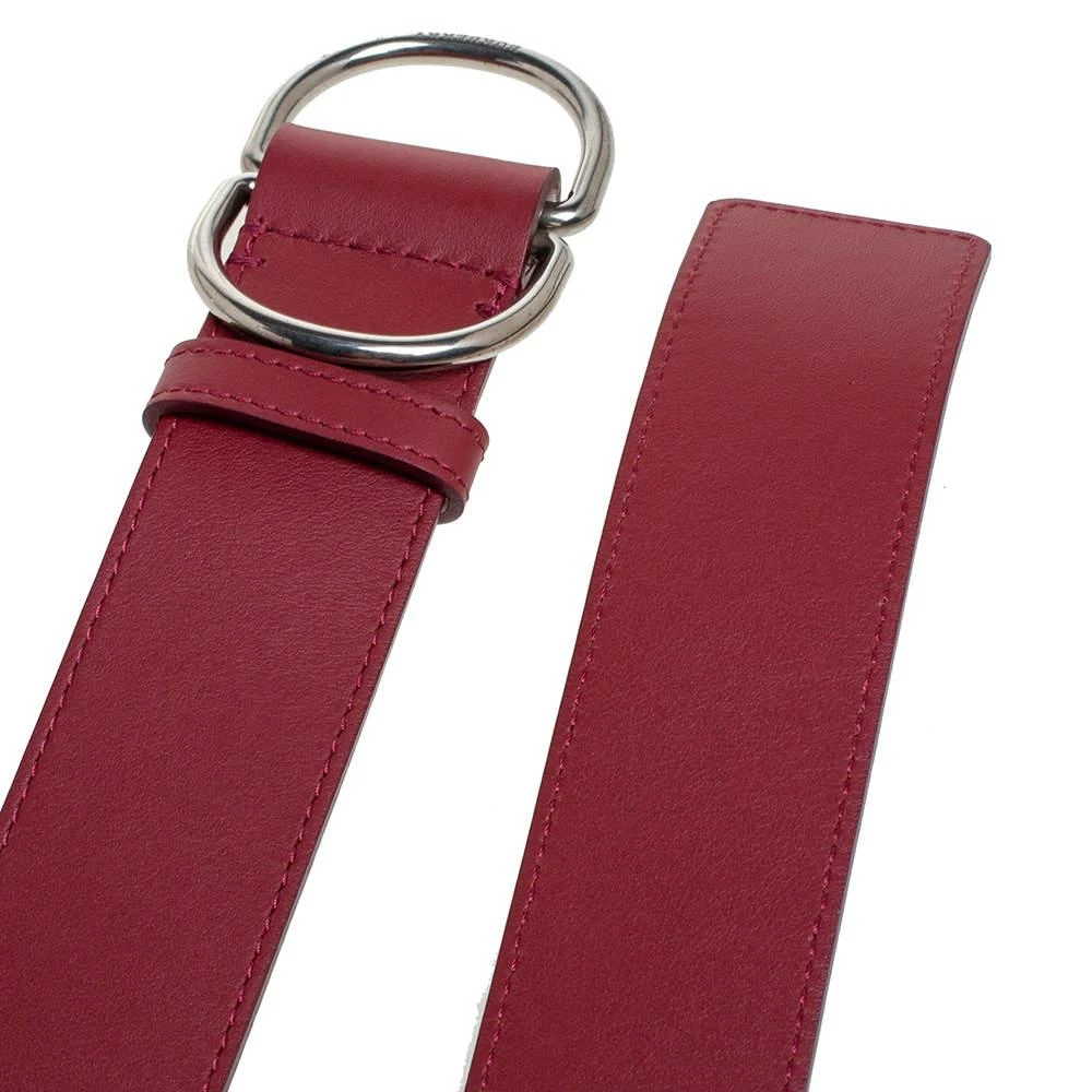 商品Burberry|Burberry Wine Red/Ivory Leather Double D Ring Reversible Belt S,价格¥1768,第5张图片详细描述
