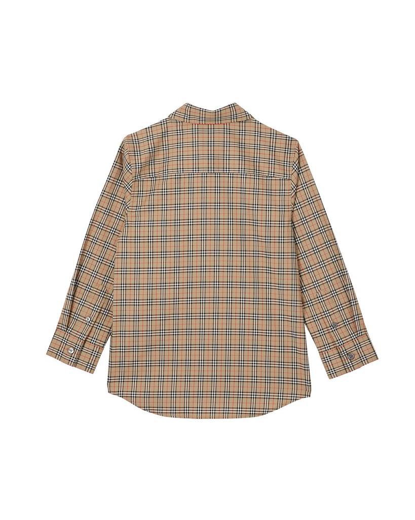 商品Burberry|Boy's Owen Micro Vintage Check Button-Down Shirt, Size 3-14,价格¥1743,第5张图片详细描述