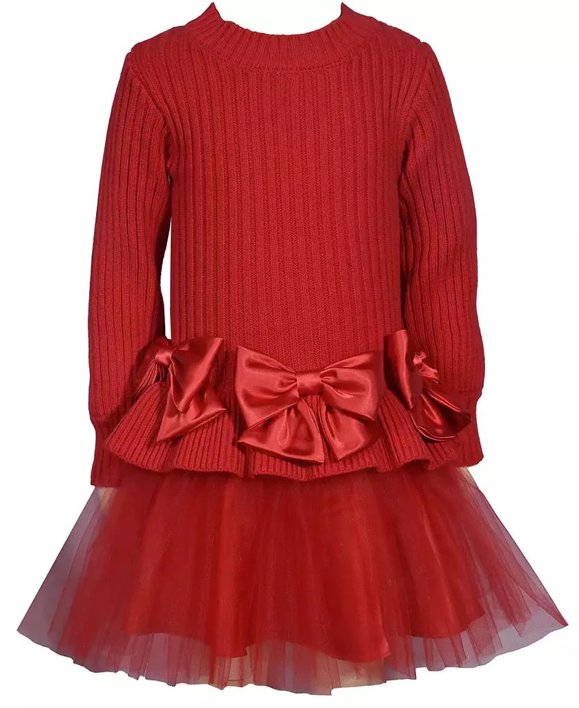 商品Bonnie Jean|Little Girls Rib Sweater Knit Dress,价格¥222,第1张图片