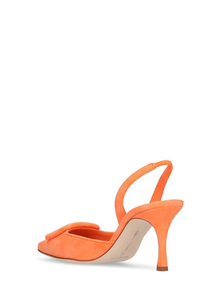 商品Manolo Blahnik|70mm Maysli Suede Slingback Pumps,价格¥6410,第3张图片详细描述