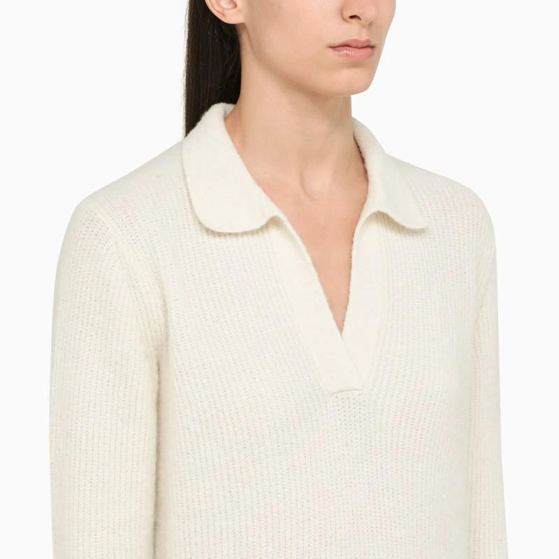 商品Calvin Klein|Ivory long-sleeved polo shirt,价格¥1329,第4张图片详细描述
