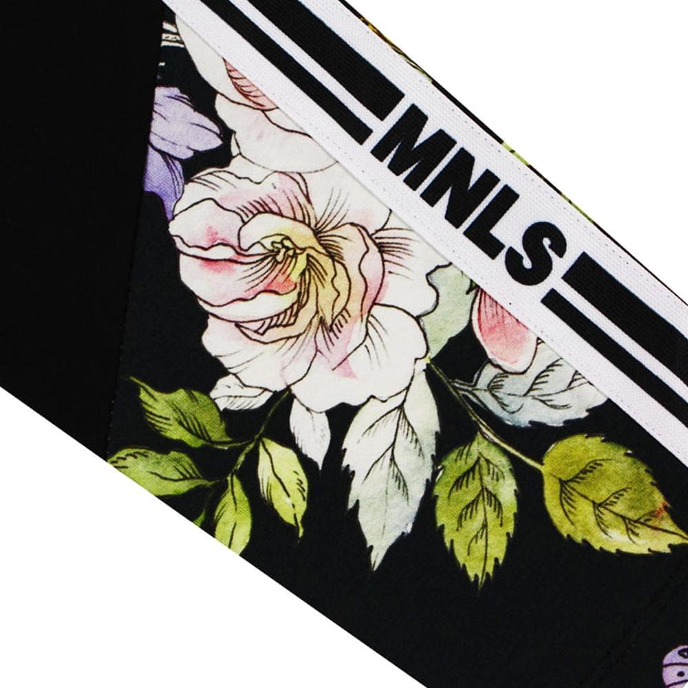 商品MONNALISA|Black Floral Jersey Leggings,价格¥235-¥273,第5张图片详细描述