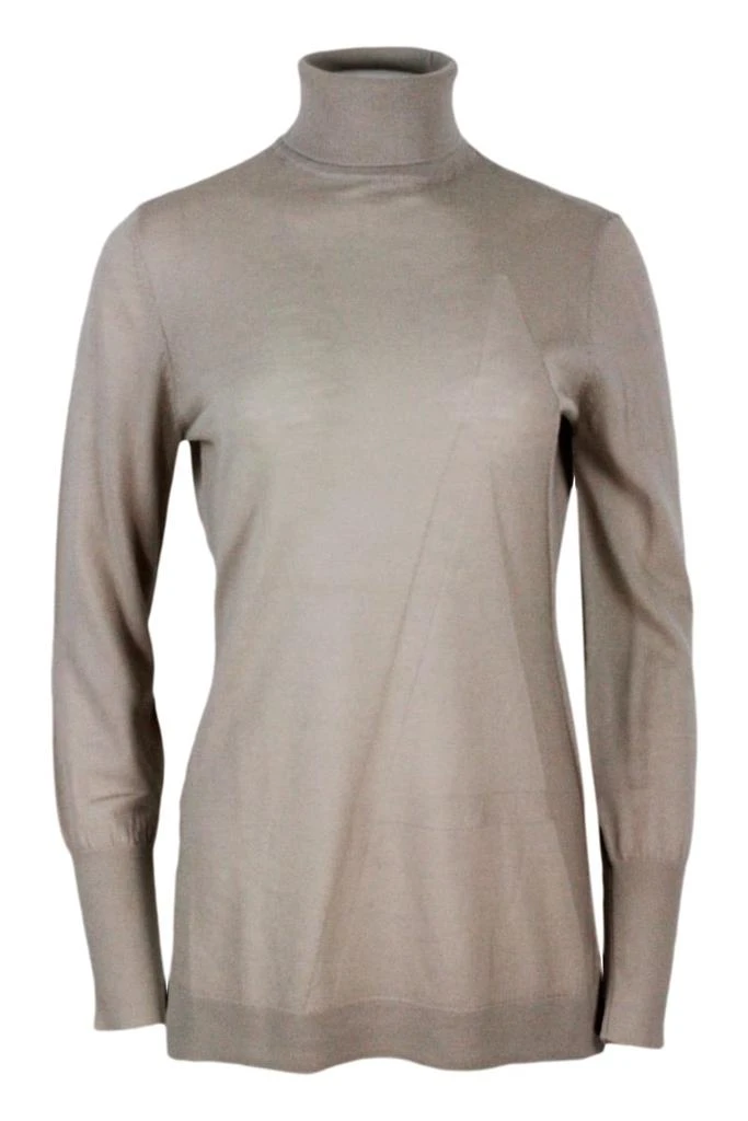 商品Armani|Armani Collezioni Lightweight Turtleneck Long-sleeved Sweater In 100% Pure Virgin Wool With Side Vents,价格¥1090,第1张图片