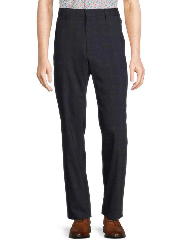 商品Hugo Boss|Tom Checked Wool Blend Flat Front Dress Pants,价格¥505,第1张图片