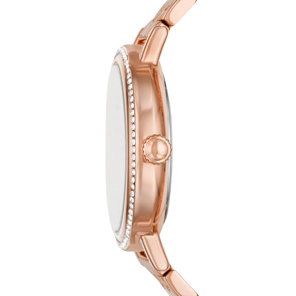 商品Fossil|Fossil Women's Reid Three-Hand, Rose Gold-Tone Stainless Steel Watch,价格¥407,第2张图片详细描述