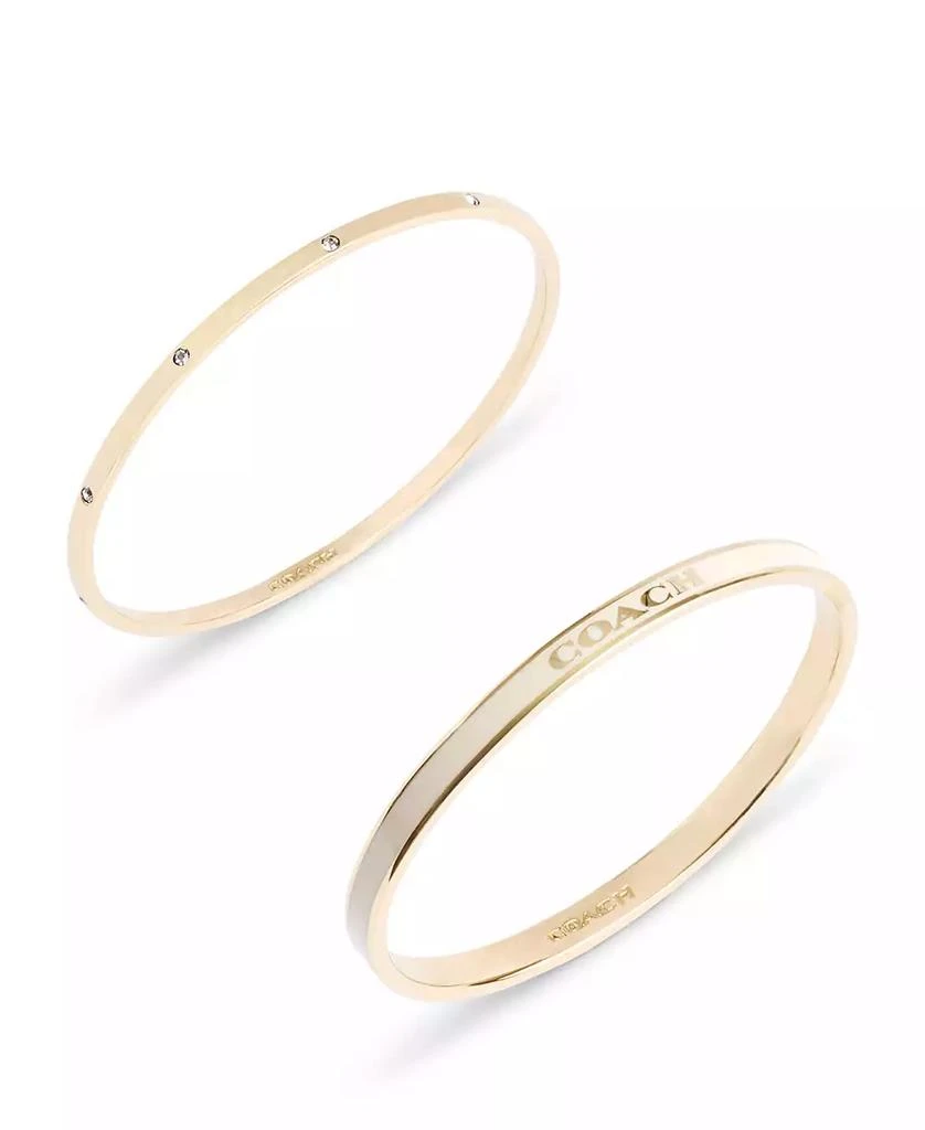 商品Coach|Faux Stone Enamel Signature Bangle Bracelet Set,价格¥505,第2张图片详细描述