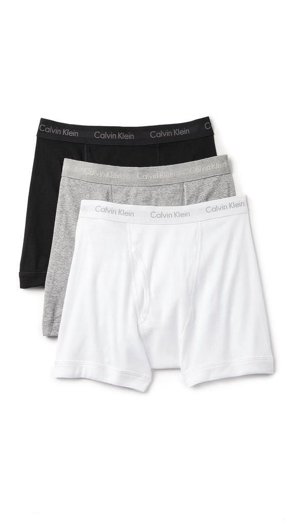 Calvin Klein Underwear Cotton Classic Fit 3-Pack Knit Boxers商品第2张图片规格展示