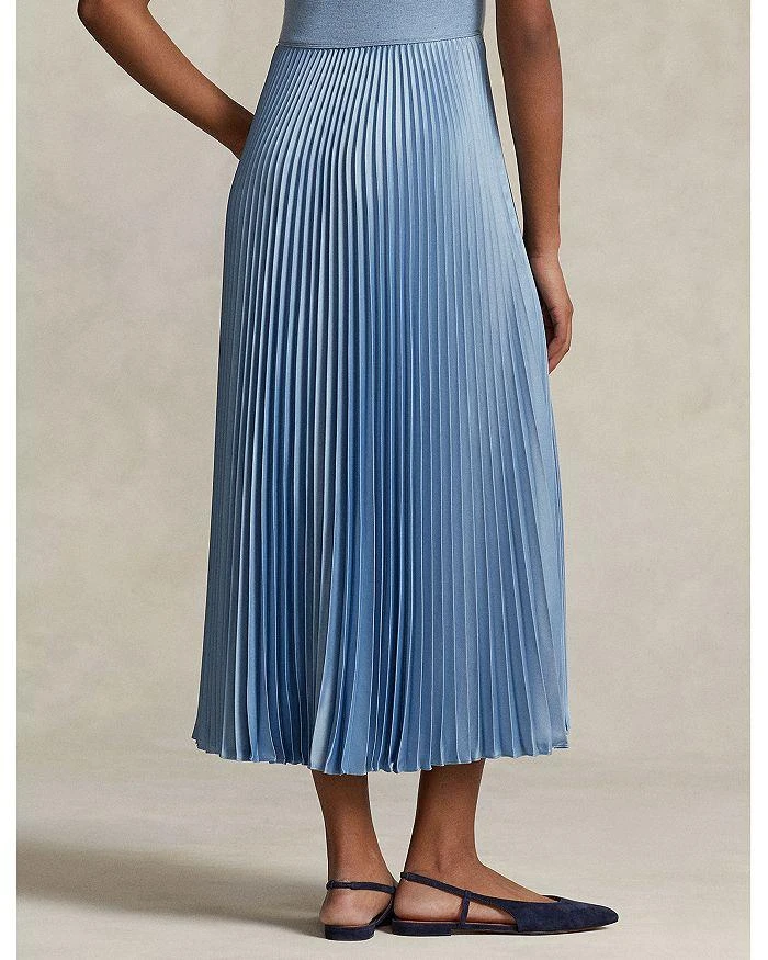 商品Ralph Lauren|Mixed Media Pleated Skirt Midi Dress,价格¥2984,第4张图片详细描述