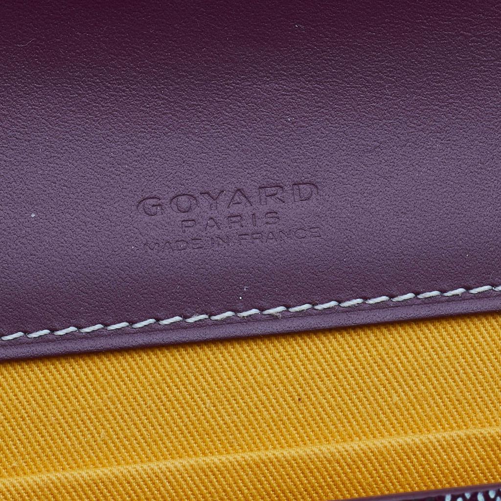 Goyard Burgundy Goyardine Coated Canvas and Leather Monte Carlo Bois Shoulder Bag商品第9张图片规格展示
