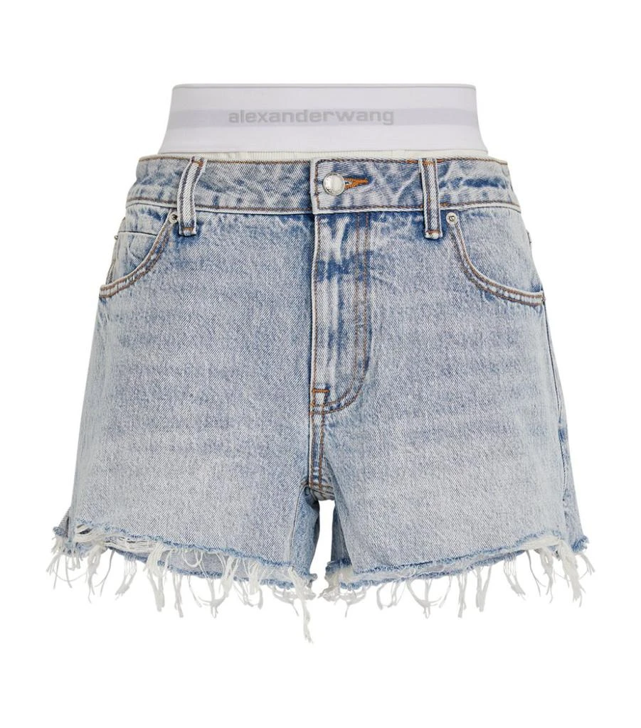 商品Alexander Wang|Logo-Waistband Denim Shorts,价格¥2849,第1张图片