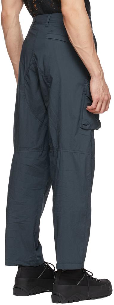 Blue Cotton Cargo Pants商品第3张图片规格展示