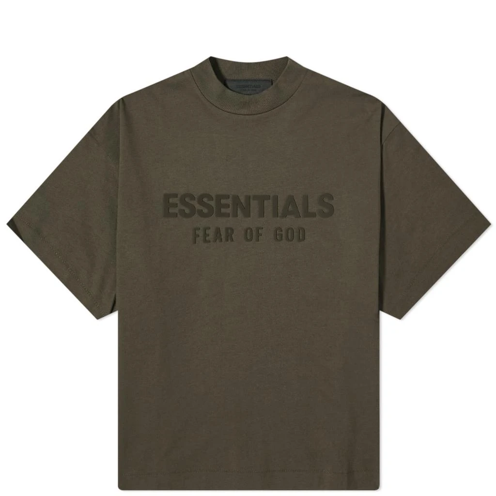 商品Essentials|Fear of God ESSENTIALS Spring Kids Crew Neck T-Shirt - Ink,价格¥166,第1张图片