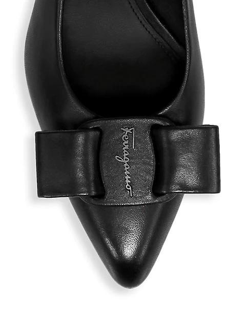 商品Salvatore Ferragamo|Viva Bow Leather Pumps,价格¥6219,第6张图片详细描述