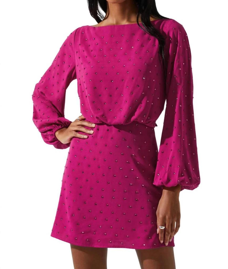 商品ASTR|Edita Dress In Fuschia,价格¥806,第1张图片