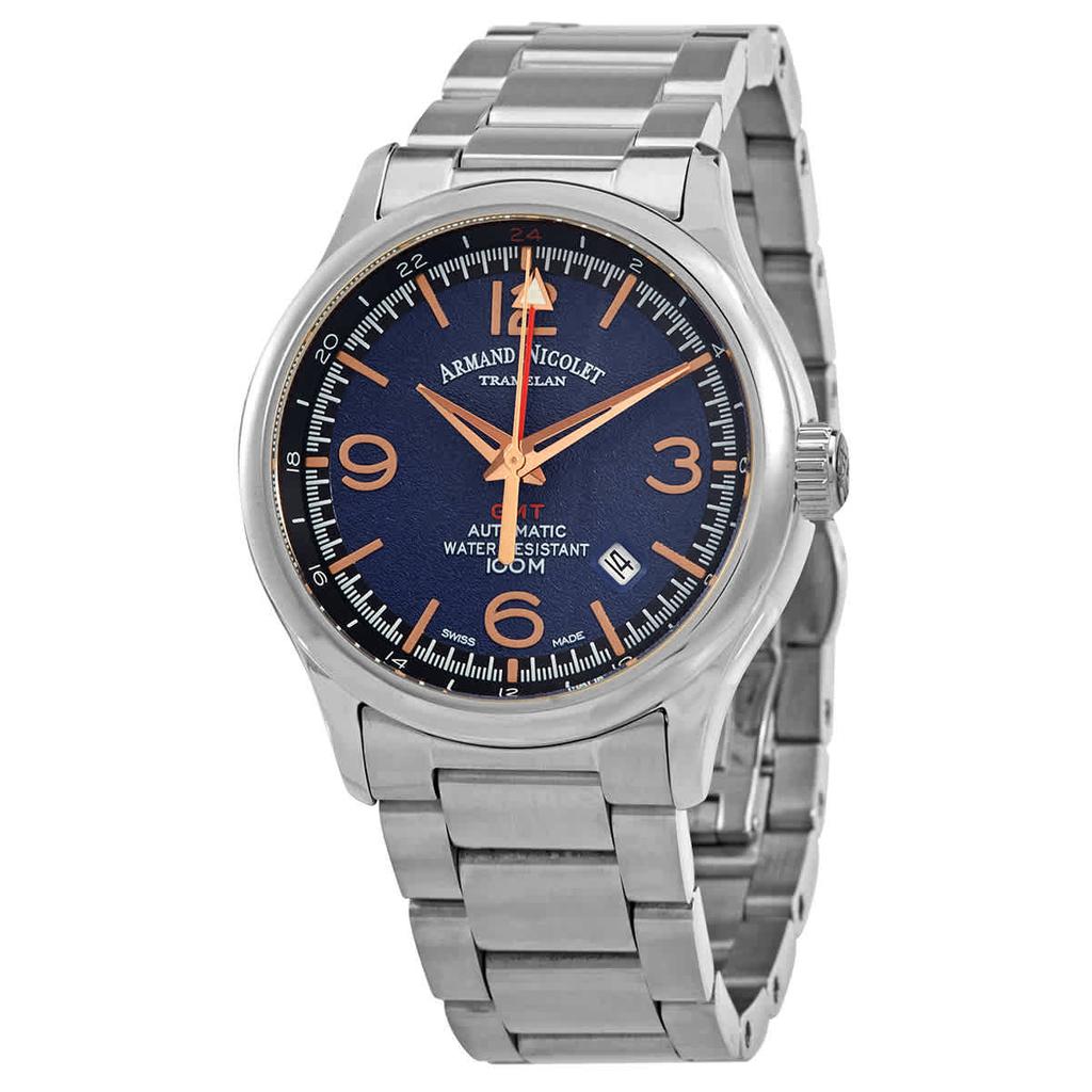 Armand Nicolet Automatic Blue Dial Mens Watch A846HAA-BS-M2850A商品第1张图片规格展示