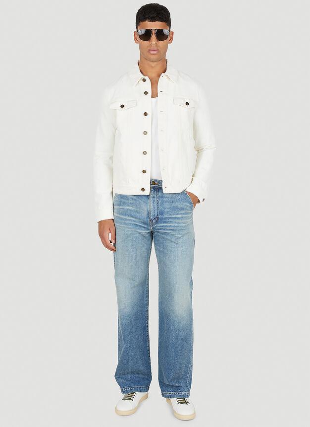 商品Yves Saint Laurent|Classic Denim Jacket in White,价格¥6073,第4张图片详细描述