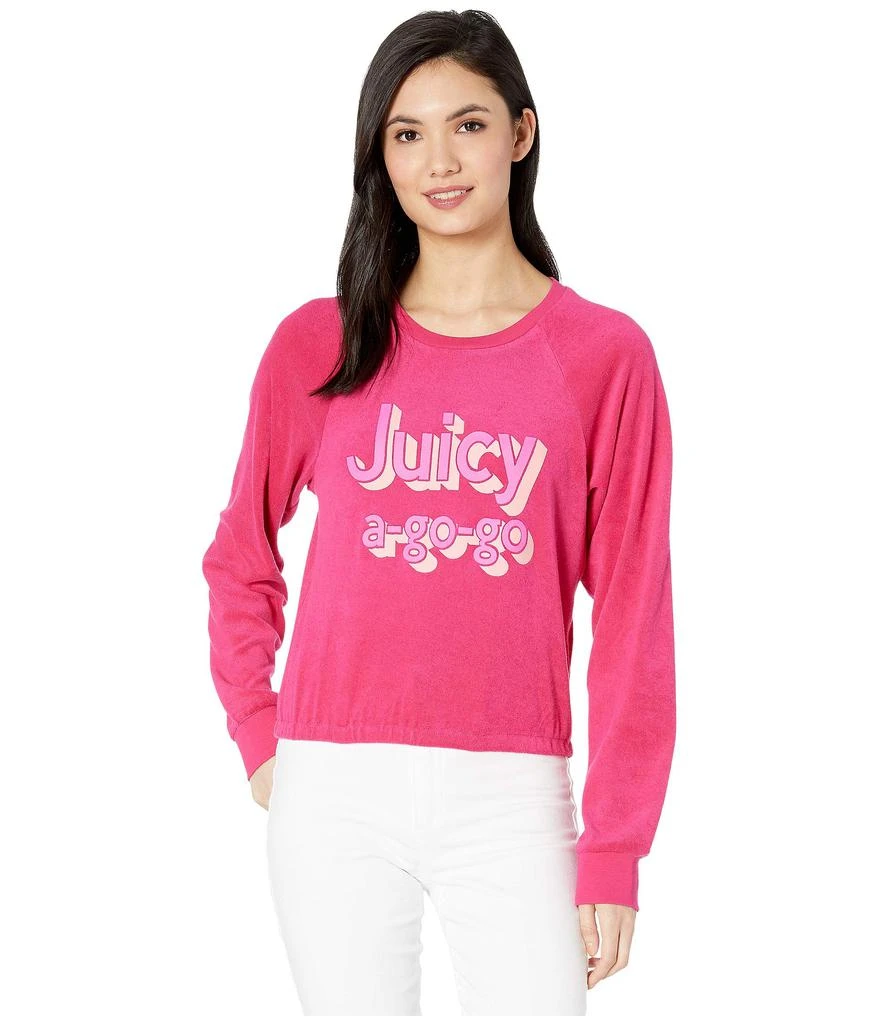 商品Juicy Couture|圆领Juicy A Gogo Microterry Logo Pullover 女士长袖卫衣,价格¥598,第1张图片