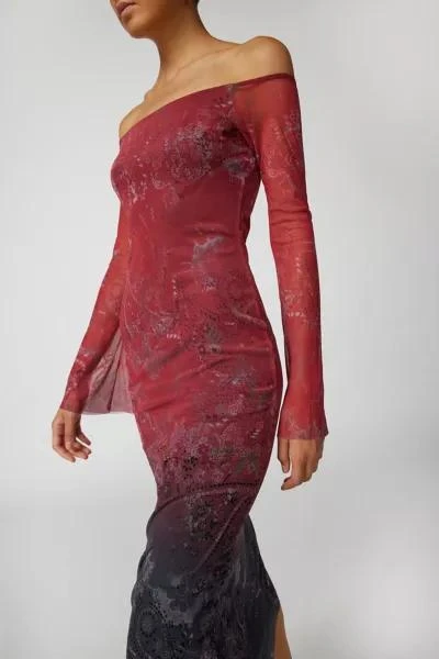 UO Maya Mesh Off-The-Shoulder Midi Dress 商品