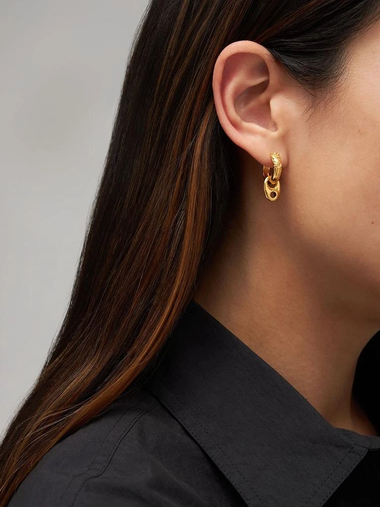 商品Maria Black|Sienna 11 Bi-texture Mono Huggie Earring,价格¥416,第1张图片详细描述