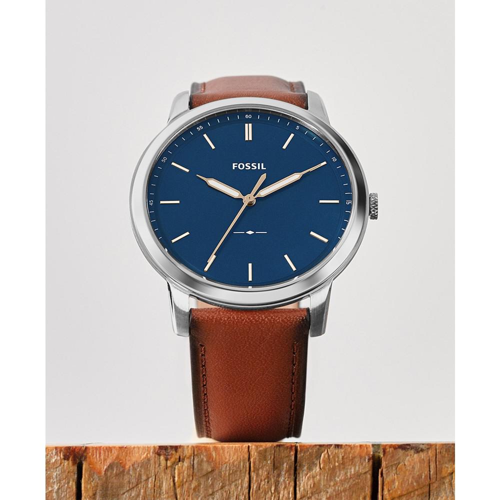 Men's The Minimalist Brown Leather Strap Watch商品第7张图片规格展示
