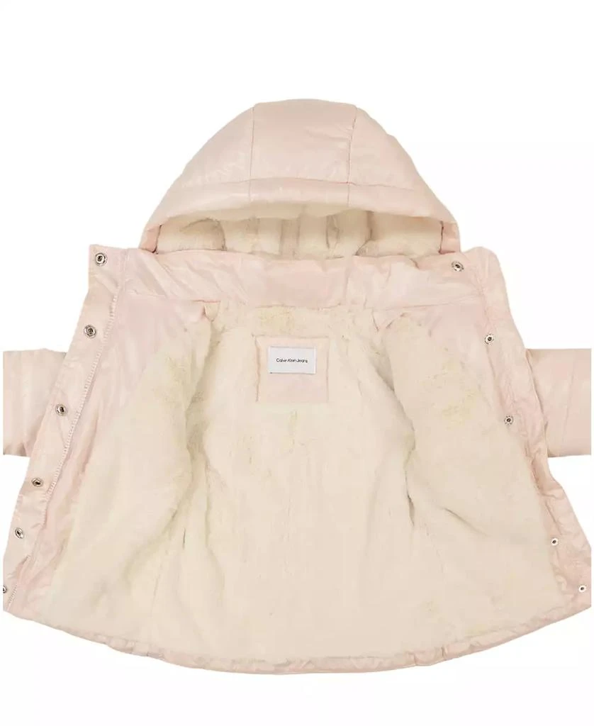 商品Calvin Klein|Baby Girl Parka Puffer Jacket,价格¥748,第4张图片详细描述