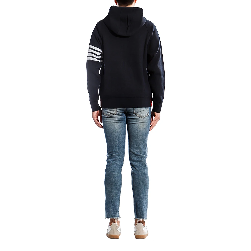 THOM BROWNE 男士海军蓝色臂章拉链连帽衫 MJT204A-06452-415 商品