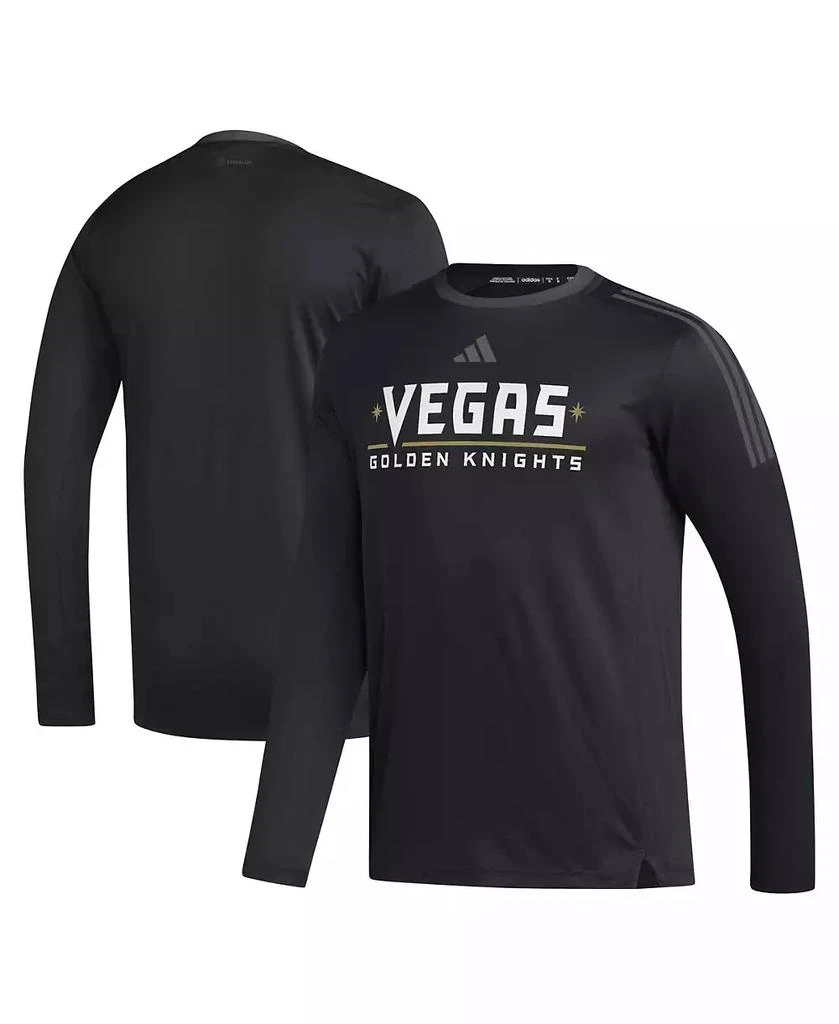 商品Adidas|Men's Black Vegas Golden Knights AEROREADY Long Sleeve T-shirt,价格¥411,第1张图片