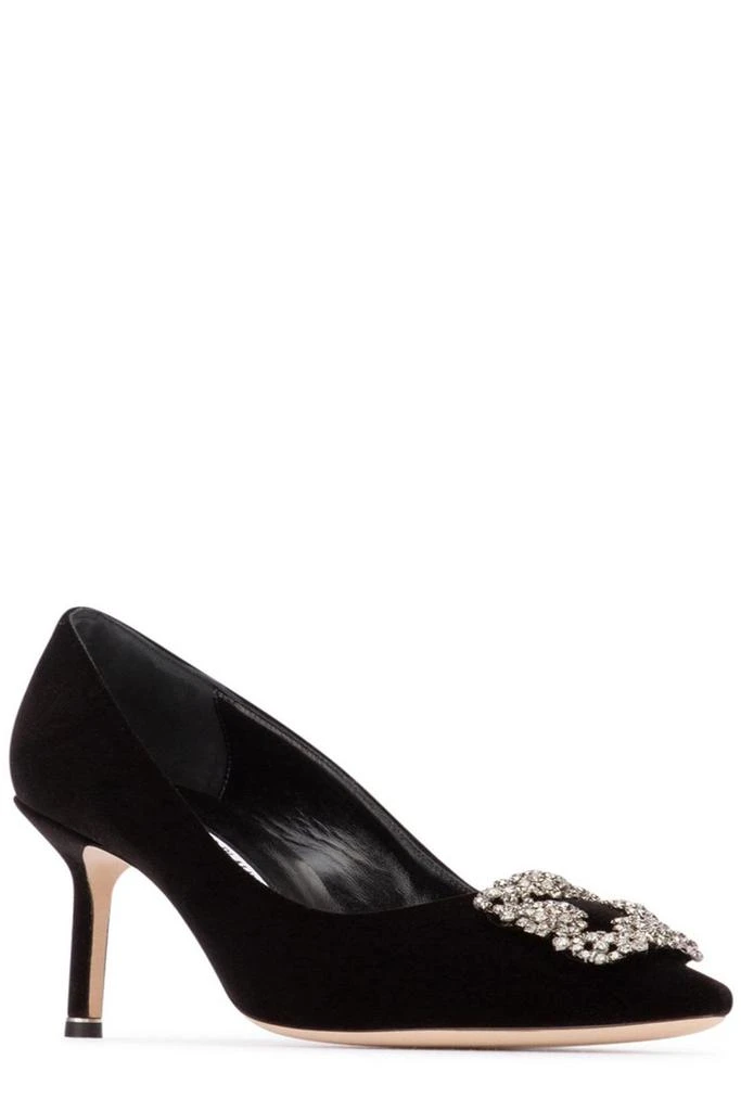 商品Manolo Blahnik|Manolo Blahnik Hangisi Embellished Buckle Detailed Pumps,价格¥5805,第2张图片详细描述