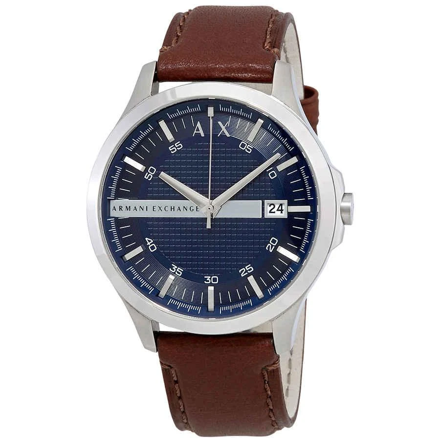 商品Armani Exchange|Navy Dial Brown Leather Men's Watch AX2133,价格¥615,第1张图片