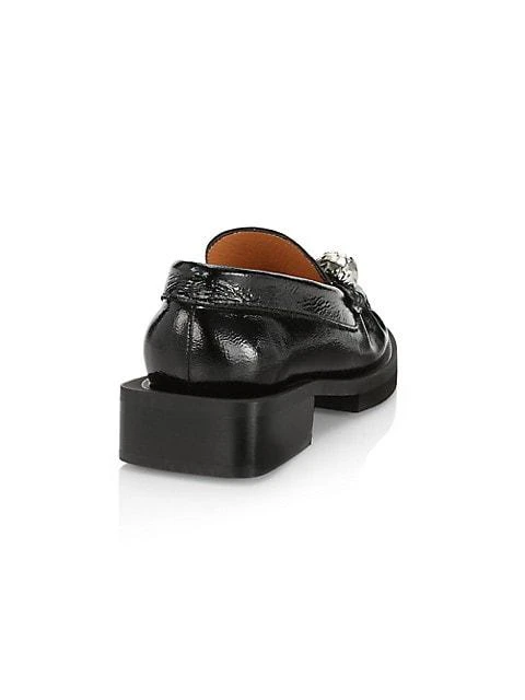 商品Ganni|Jeweled Leather Loafers,价格¥1774,第3张图片详细描述