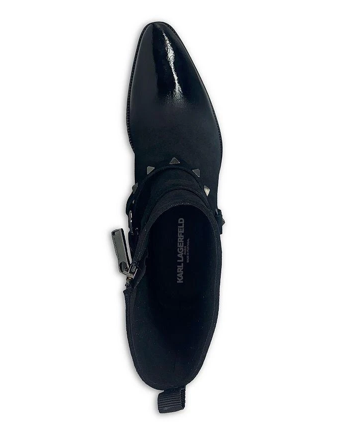 商品Karl Lagerfeld Paris|Men's Studded Suede Motorcycle Boots,价格¥2350,第2张图片详细描述