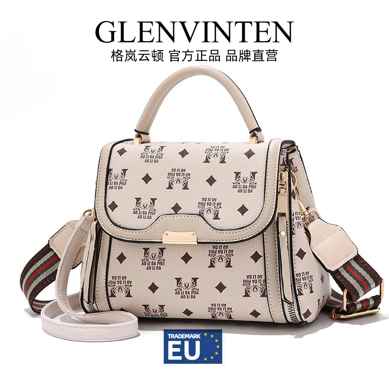 商品[国内直发] GLENVINTEN|格岚云顿大容量复古女包2022新款小方包小众质感时尚百搭通勤单肩斜挎包,价格¥157,第1张图片